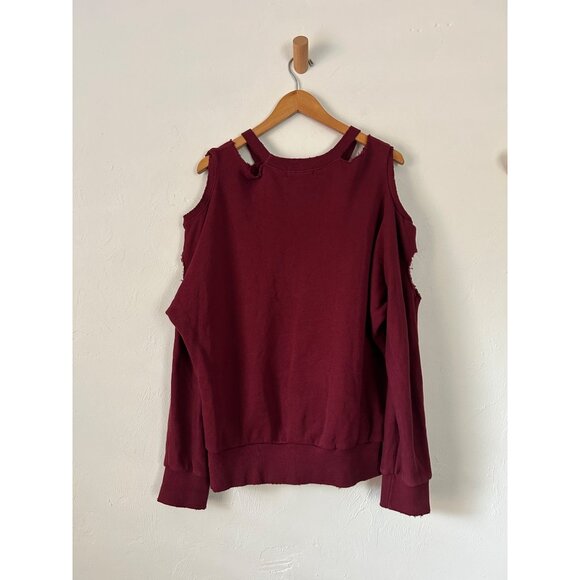 N:PHILANTHROPY Large Distressed Cutout Shoulder Sweater - Picture 5 of 13